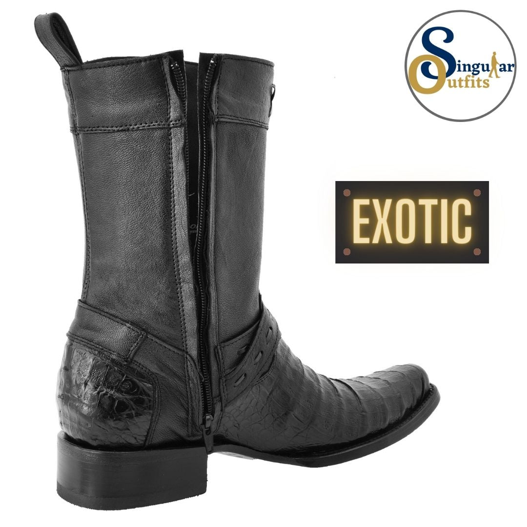 Botas vaqueras exoticas SO-WD0018 cocodrilo Singular Outfits exotic western cowboy boots crocodile side