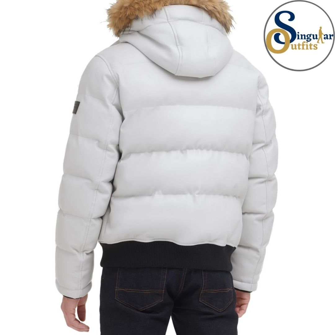 Chamarra Fina de Hombre TM-150AU263 Ice Singular Outfits Tommy Hilfiger Quilted Snorke PU Men's Jacket Back