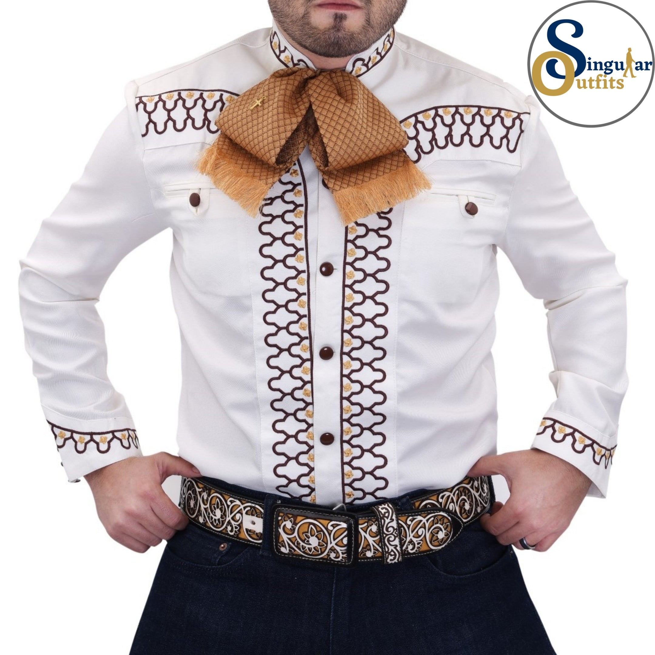 Camisa vaquera bordada online hombre